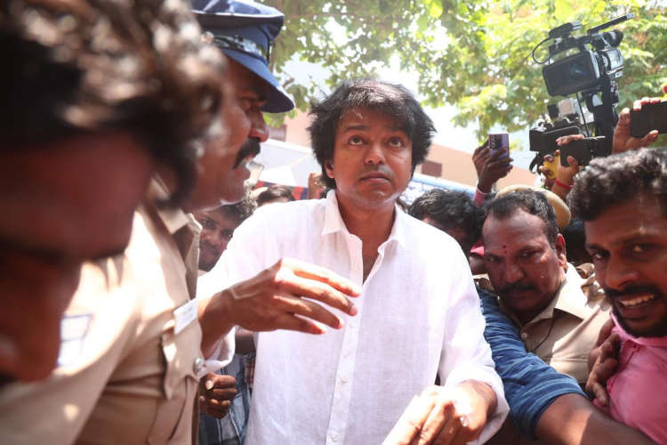 complaint lodged against tvk leader and actor vijay