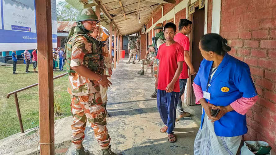 re polling underway 11 booths in manipur