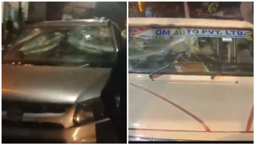 congress office in amethi attacked and vehicles vandalised  