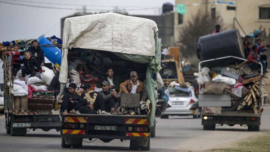 palastine people migrates from rafah 