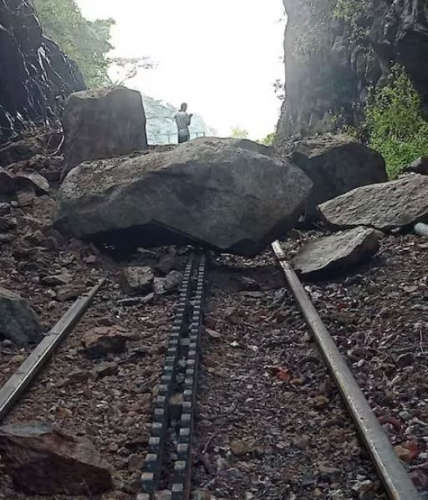 Train service canceled due to landslide on railway tracks in Ooty