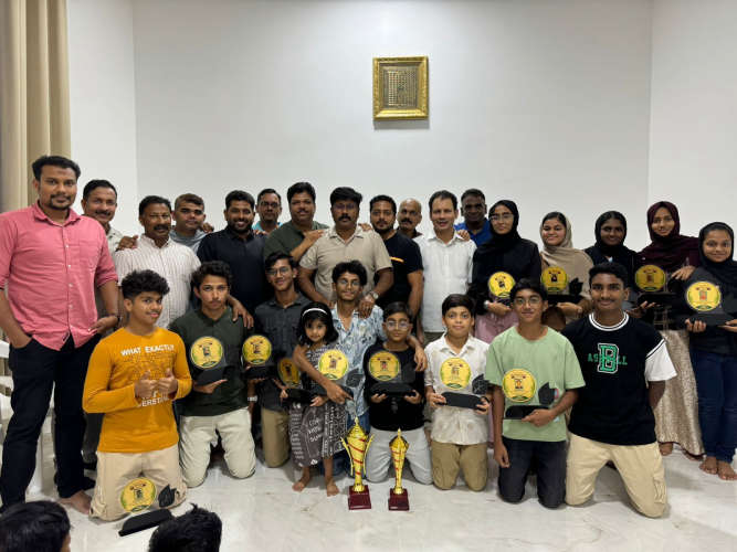 Students who achieved high marks were felicitated
