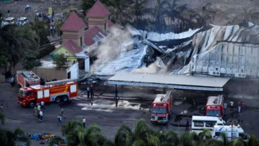 At least 27 killed in fire at indoor game zone