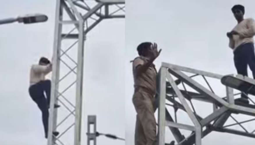 suicide-attempt-electric-tower-in-angamali-latestinfo-today