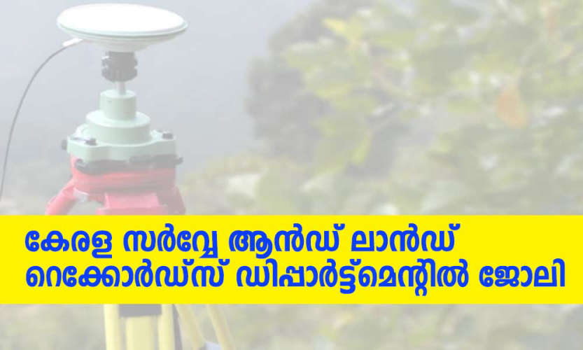 job in kerala survey and land record department