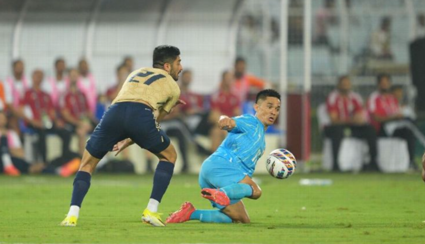 sunil chhetri final match india struggle to a draw