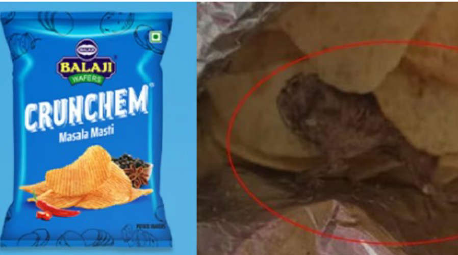 Frog Found in potato chips packet