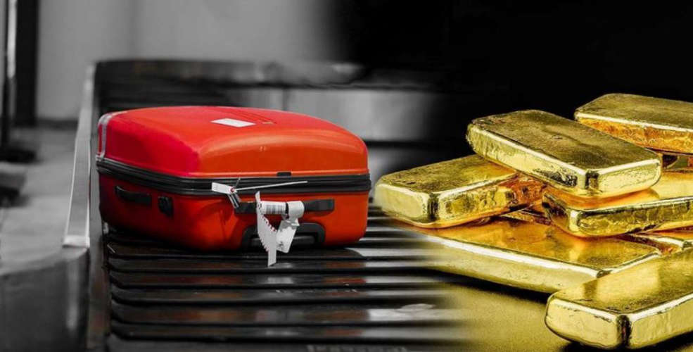 gold smuggling through airport; It can't be removed easily