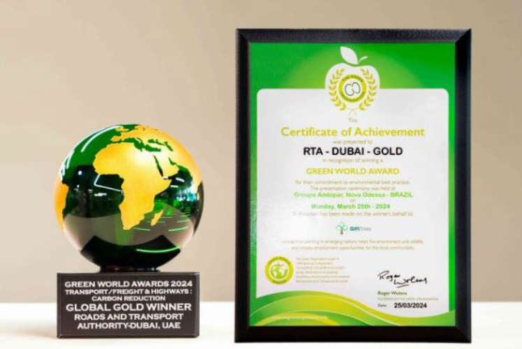 Dubai Roads and Transport Authority wins Green World Award
