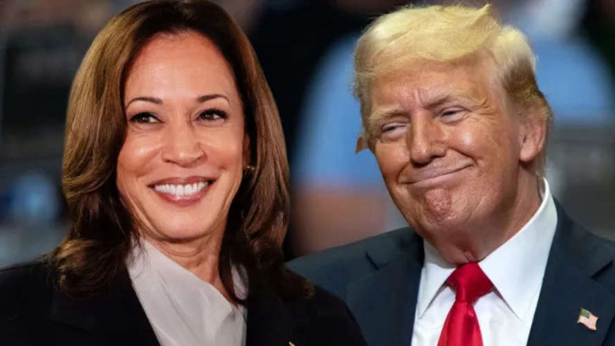 Kamala Harris slams Trump at first rally as he hits back