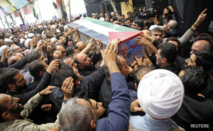 funeral prayers to hamas leader martyr Ismail Haniyeh  