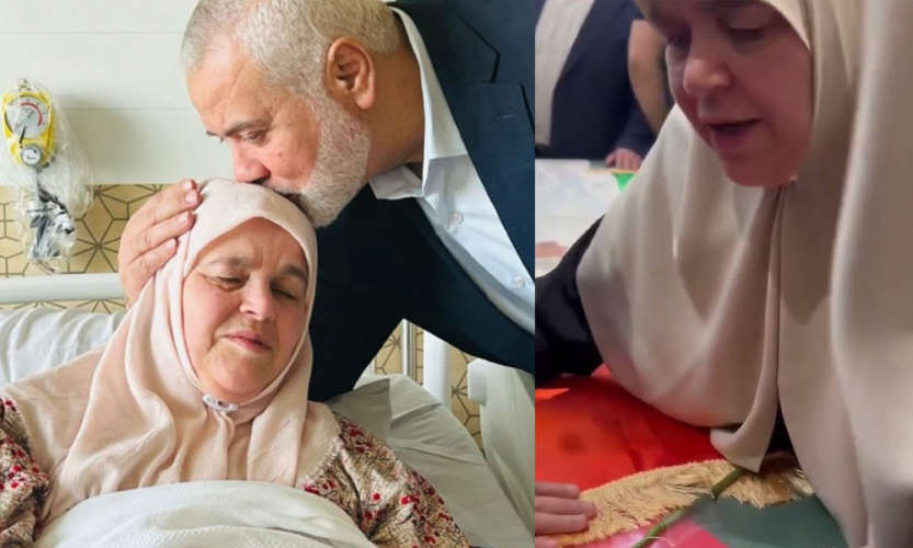 ismail haniyeh wife amal haniyeh bids good bye to him