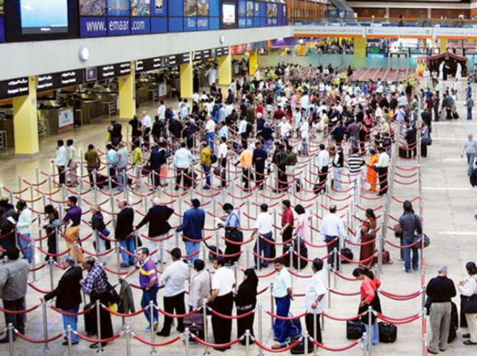 Heavy traffic at Dubai International Airport