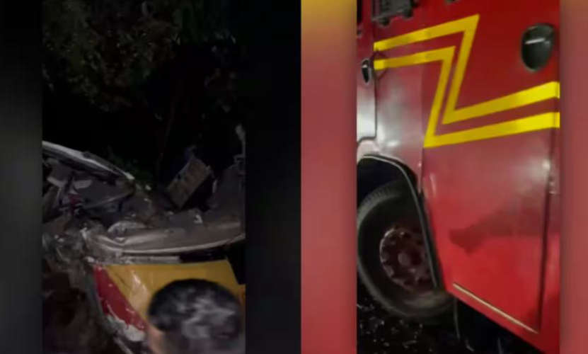 Ambulance driver dies after collision between ambulance and fire engine