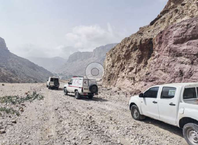 Medical services are followed by the Emirates Red Crescent Mobile Clinic