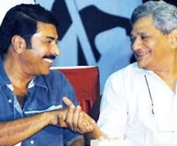 Mammootty Pays Tribute to Late Friend Yechury My Long-Time Friend is No More