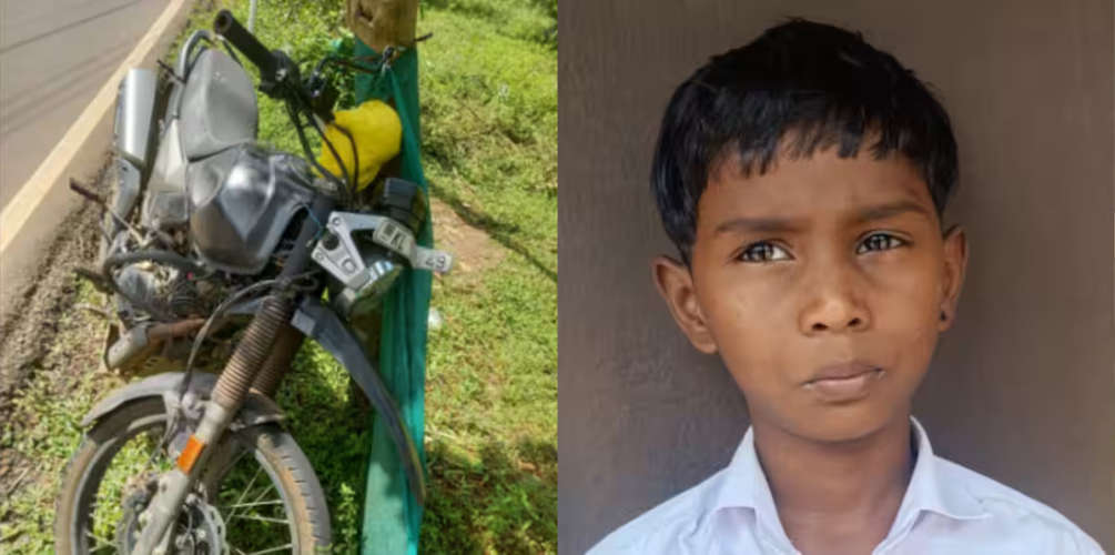 A school student died after being hit by a speeding bike