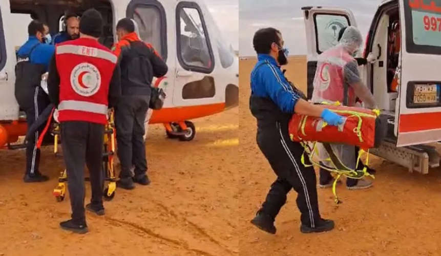 Saudi Air Ambulance Rescues Injured Camel Herder in Desert